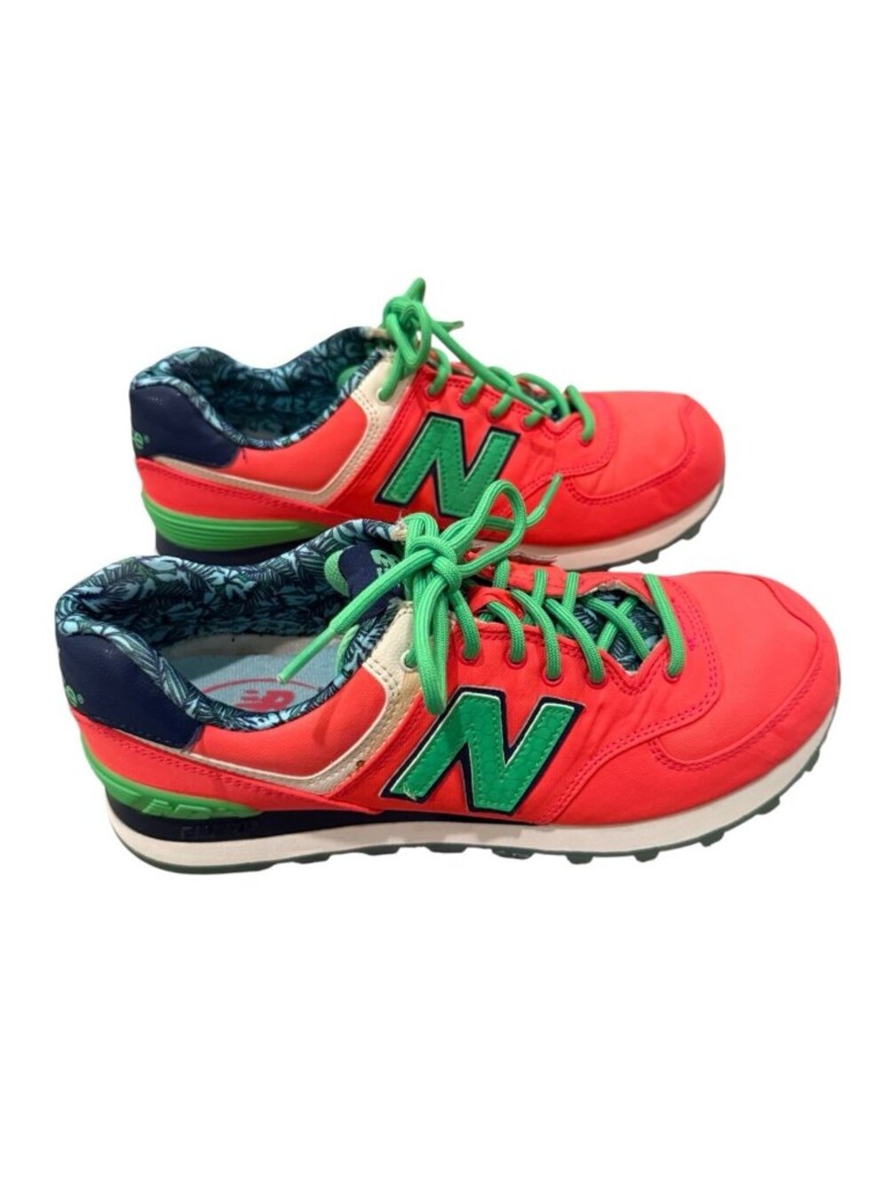 New Balance Size 8 574 Luau Women’s Neon Athletic Shoes Sneakers *RT - Picture 4 of 10